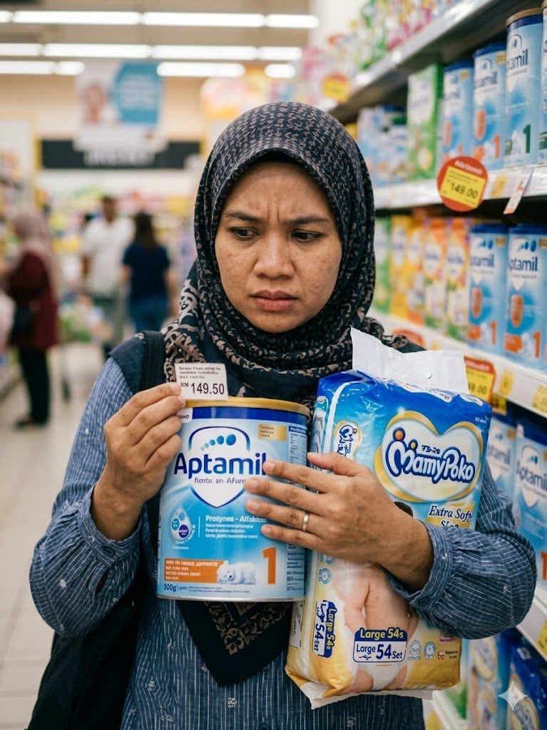 Risau harga pampers dan susu